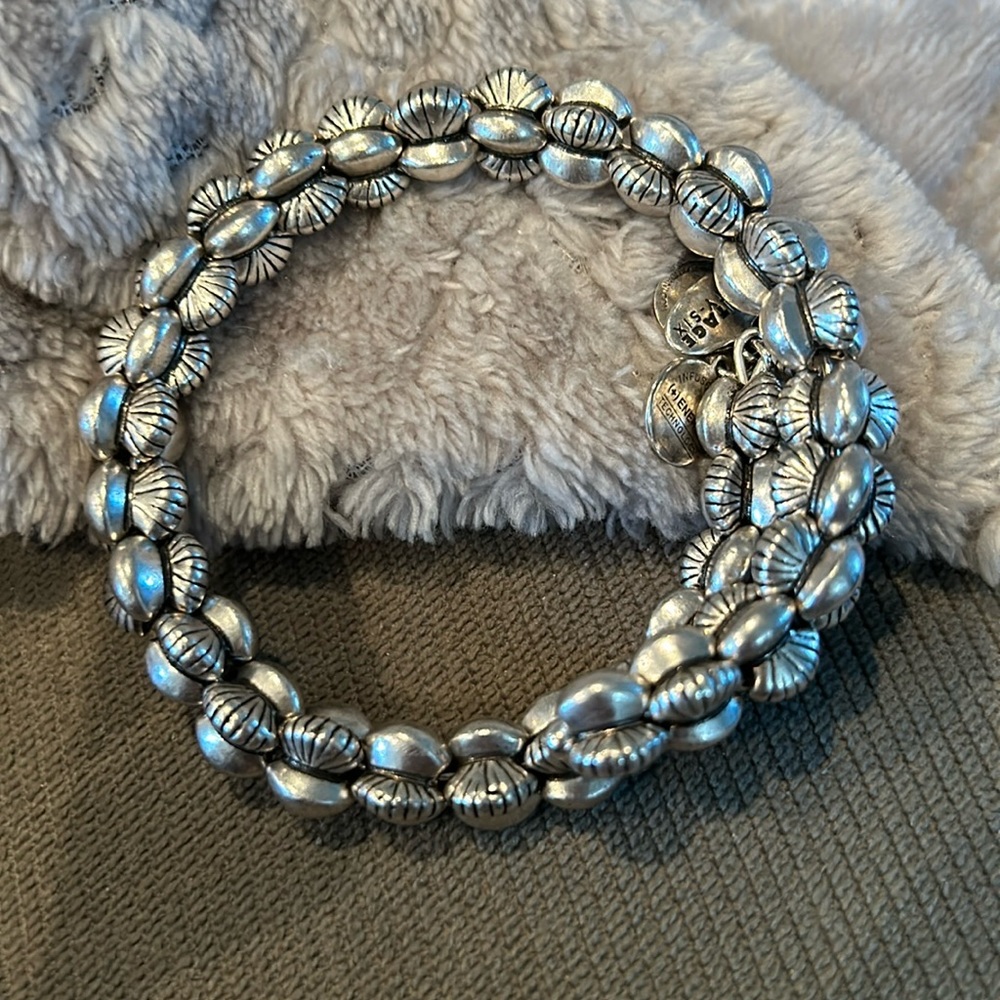 Alex and Ani Vintage Sixty-six  Silver wrap bracelet
